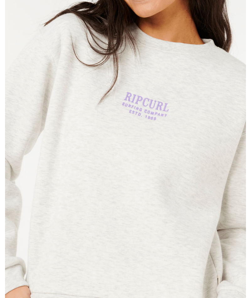 Rip Curl Surf Staple Relaxed Crew in SPORTS MARLE
