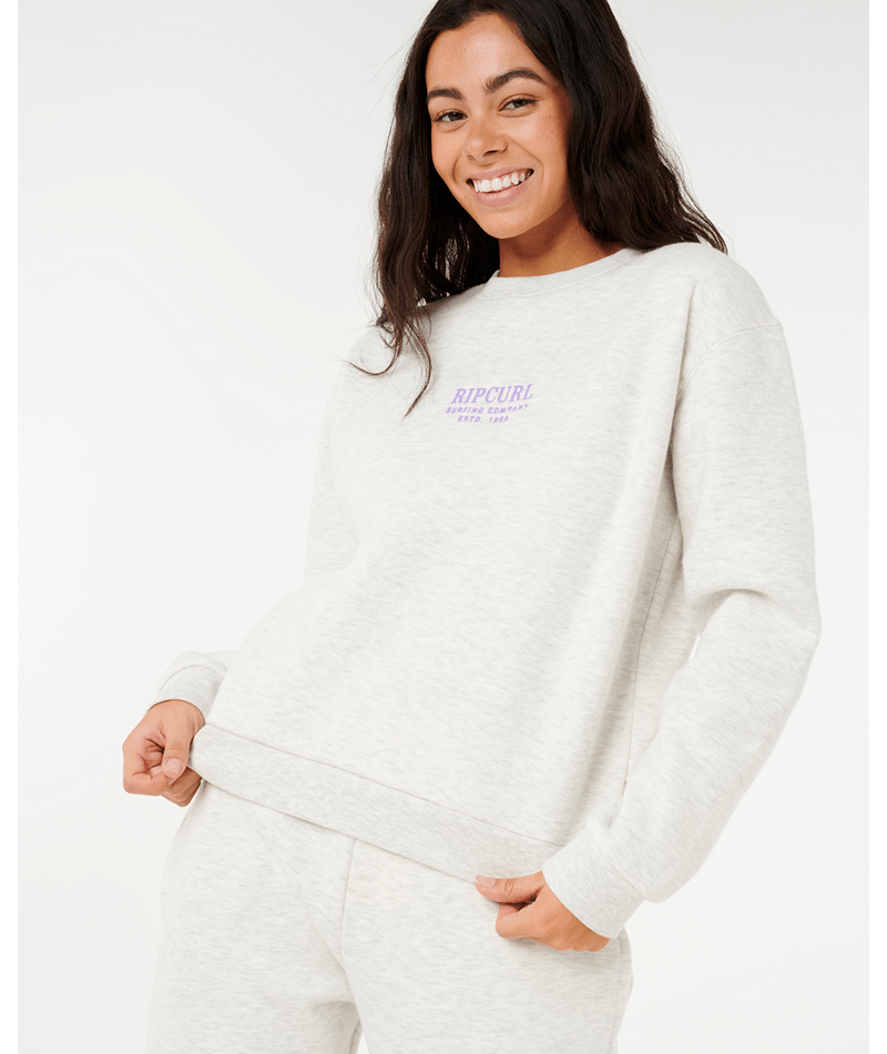 Rip Curl Surf Staple Relaxed Crew in SPORTS MARLE