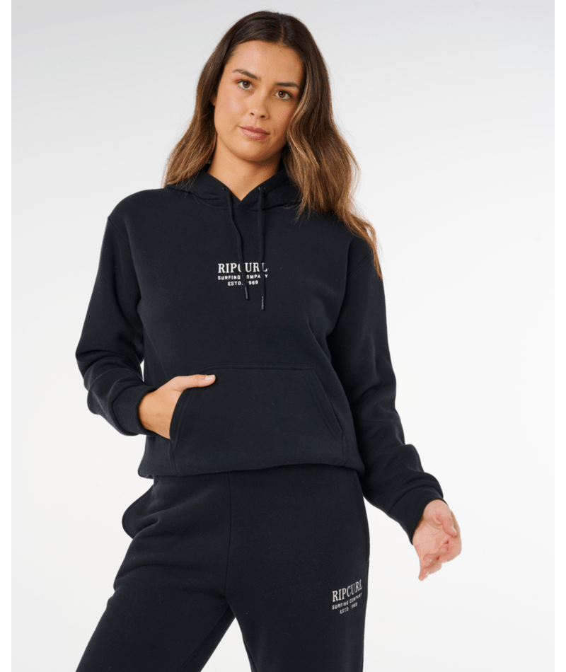 Rip Curl Surf Staple Relaxed Hood in BLACK