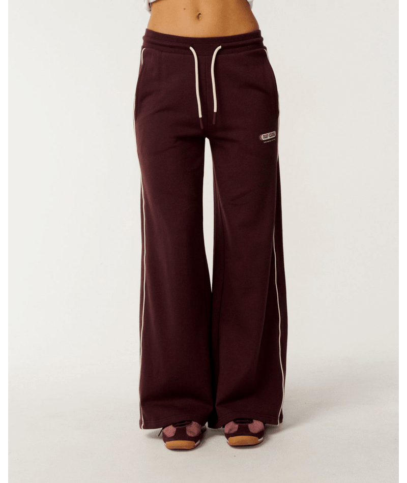 Rip Curl Since 1969 Wide Leg Track Pant in FUDGE