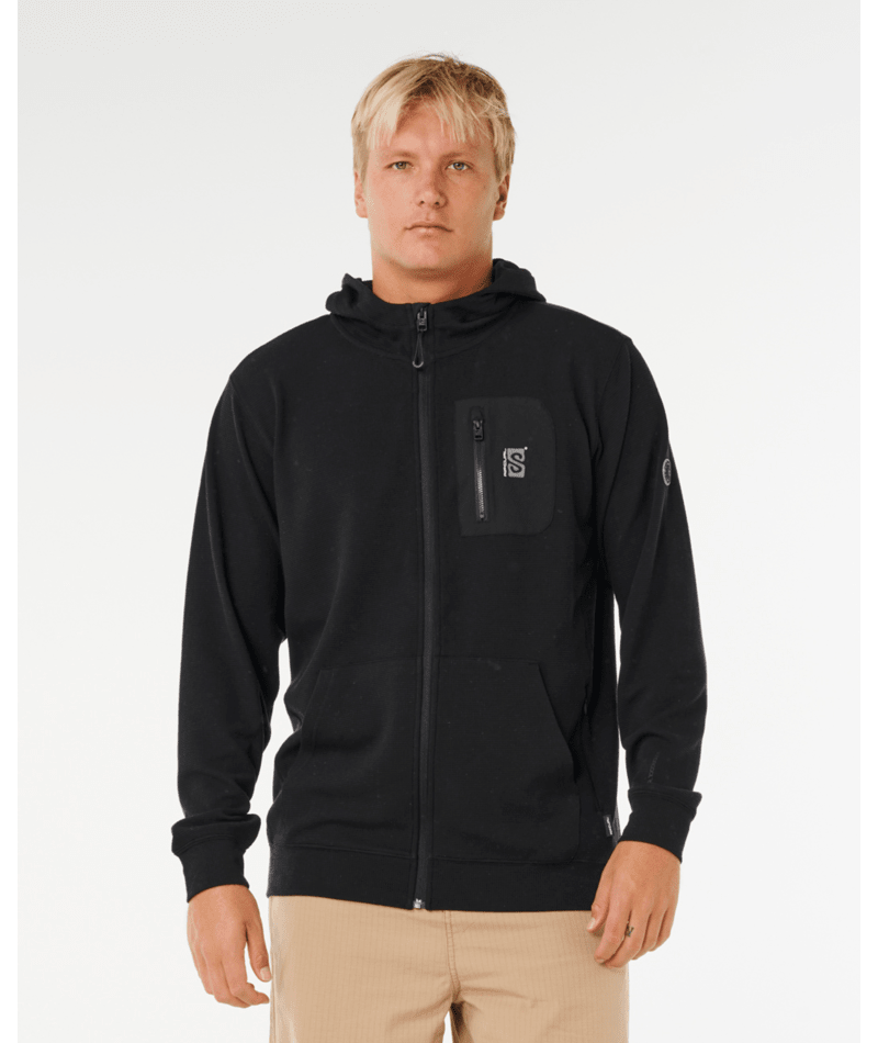 Rip Curl Vaporcool Search Z/T Hood in BLACK