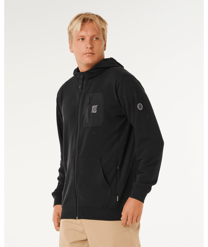 Rip Curl Vaporcool Search Z/T Hood in BLACK