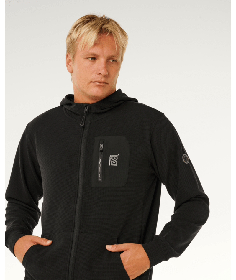 Rip Curl Vaporcool Search Z/T Hood in BLACK