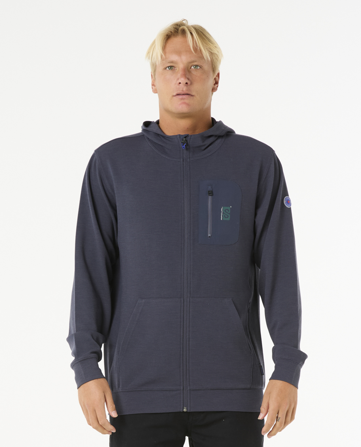 Rip Curl Vaporcool Search Z/T Hood in PURPLE NIGHT