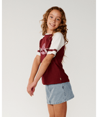 Rip Curl Dolphin Archive Relaxed Tee in DARK PlUM
