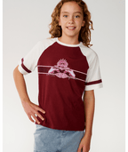 Rip Curl Dolphin Archive Relaxed Tee in DARK PlUM