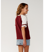 Rip Curl Dolphin Archive Relaxed Tee in DARK PlUM