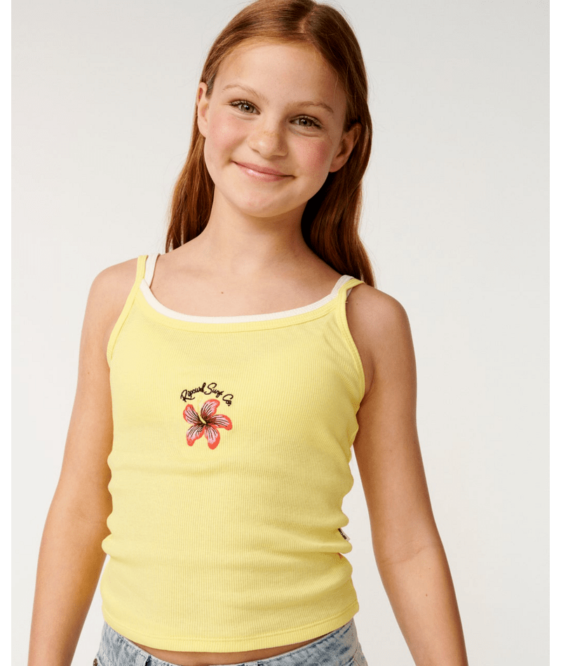 Rip Curl Island Time Tank - Girl in Yellow Sunshine