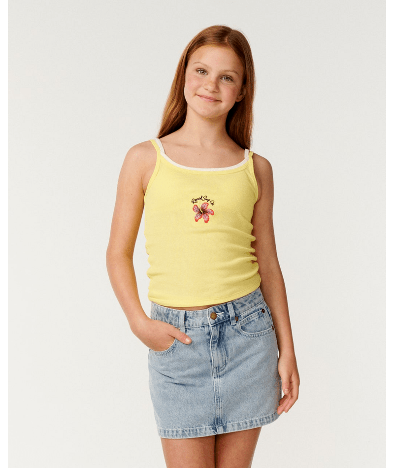 Rip Curl Island Time Tank - Girl in Yellow Sunshine