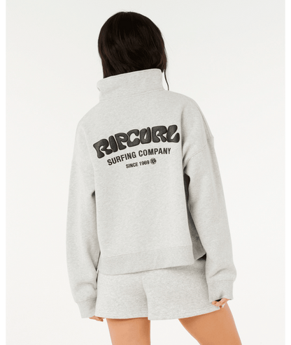 Rip Curl Surf Puff 1/4 Zip in GREY MARLE
