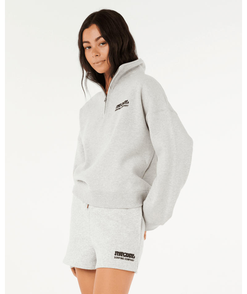 Rip Curl Surf Puff 1/4 Zip in GREY MARLE