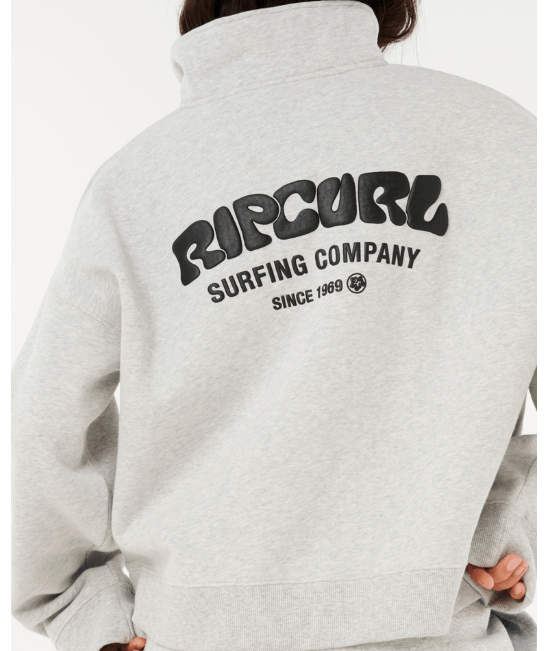Rip Curl Surf Puff 1/4 Zip in GREY MARLE