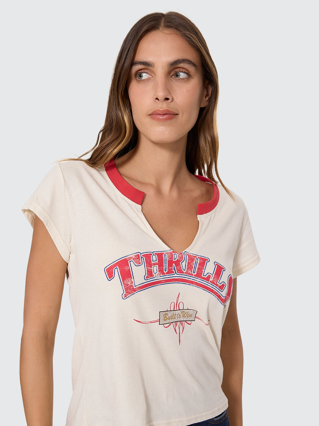 Thrills Co High Noon Slash Tee - Heritage White in Heritage White
