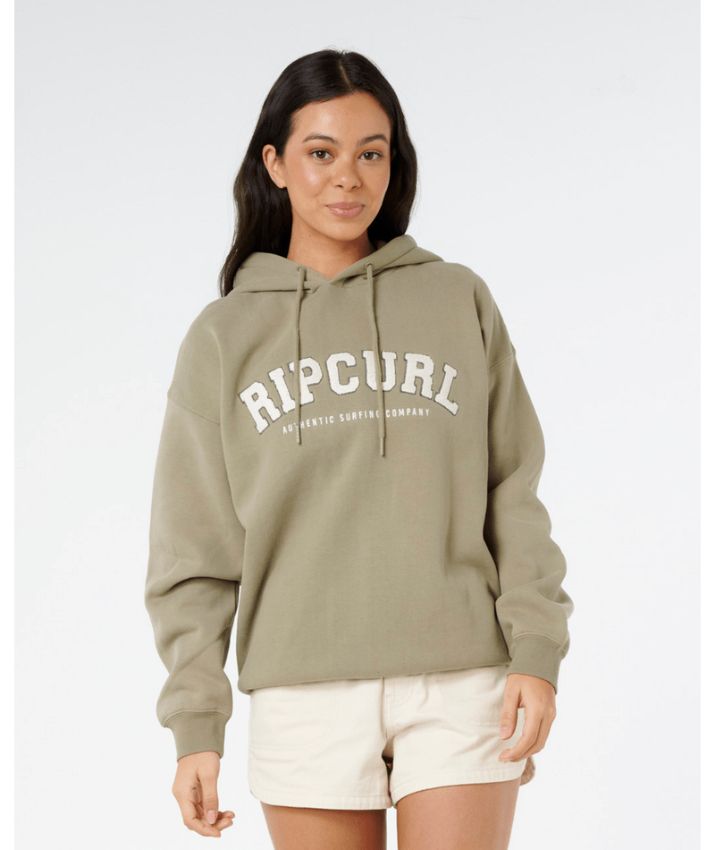 Rip Curl Varsity Hoodie in OLIVE