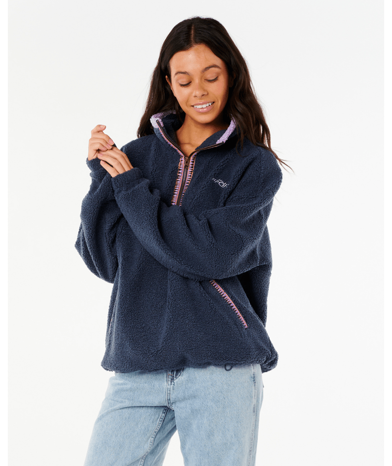 Rip Curl Neon Isles Retro Polar Fleece in NAVY
