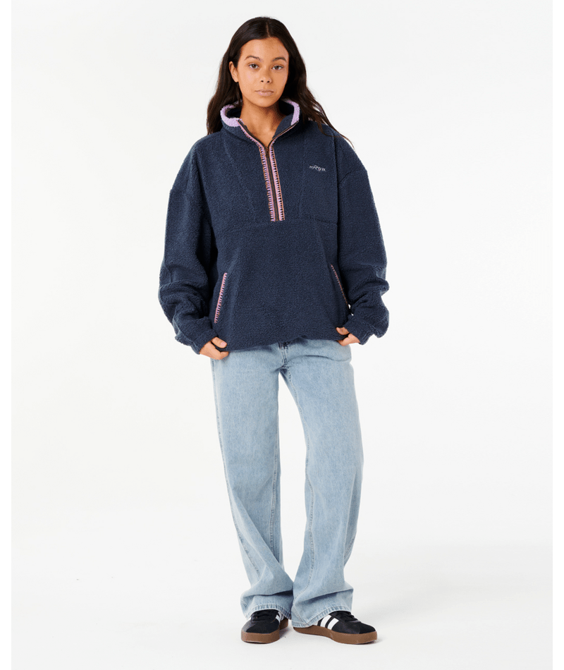 Rip Curl Neon Isles Retro Polar Fleece in NAVY