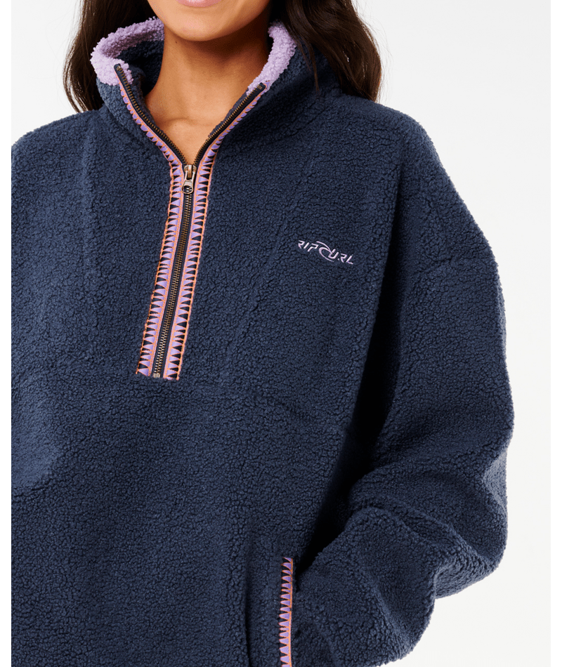 Rip Curl Neon Isles Retro Polar Fleece in NAVY