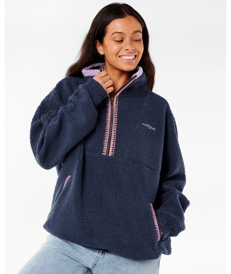 Rip Curl Neon Isles Retro Polar Fleece in NAVY