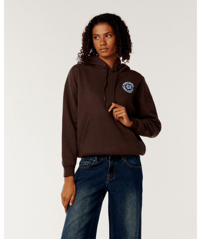 Rip Curl Surf Puff Heritage Hood P/P in Brown