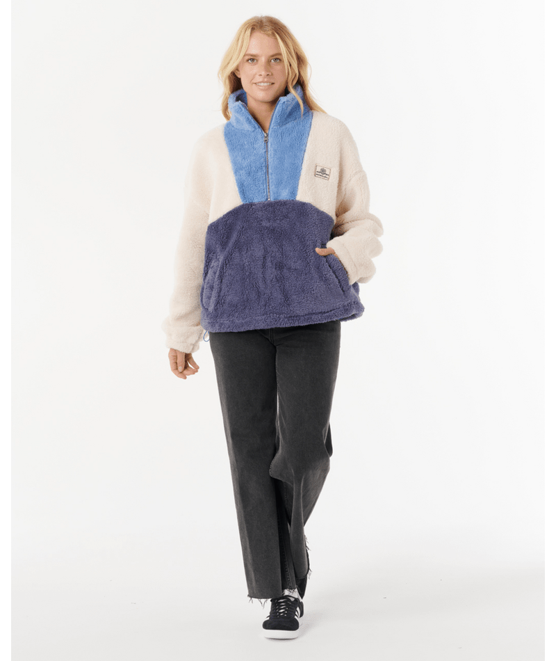 Rip Curl Block Party Polar Fleece in BLUE