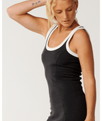 Rip Curl Retro Swell Mini Dress in WASHED BLACK
