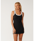 Rip Curl Retro Swell Mini Dress in WASHED BLACK