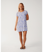 Rip Curl Party Wave Shift Dress in WHITE/BLUE
