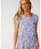 Rip Curl Party Wave Shift Dress in WHITE/BLUE