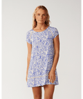 Rip Curl Party Wave Shift Dress in WHITE/BLUE