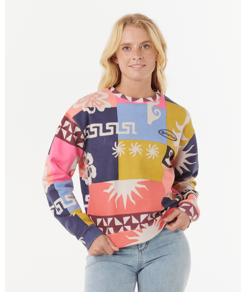 Rip Curl Keepsakes Fleece Crew in MULTICO