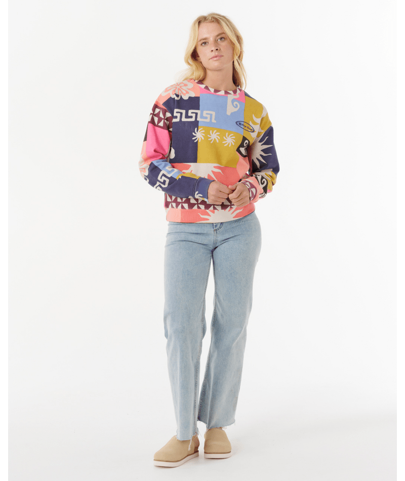 Rip Curl Keepsakes Fleece Crew in MULTICO