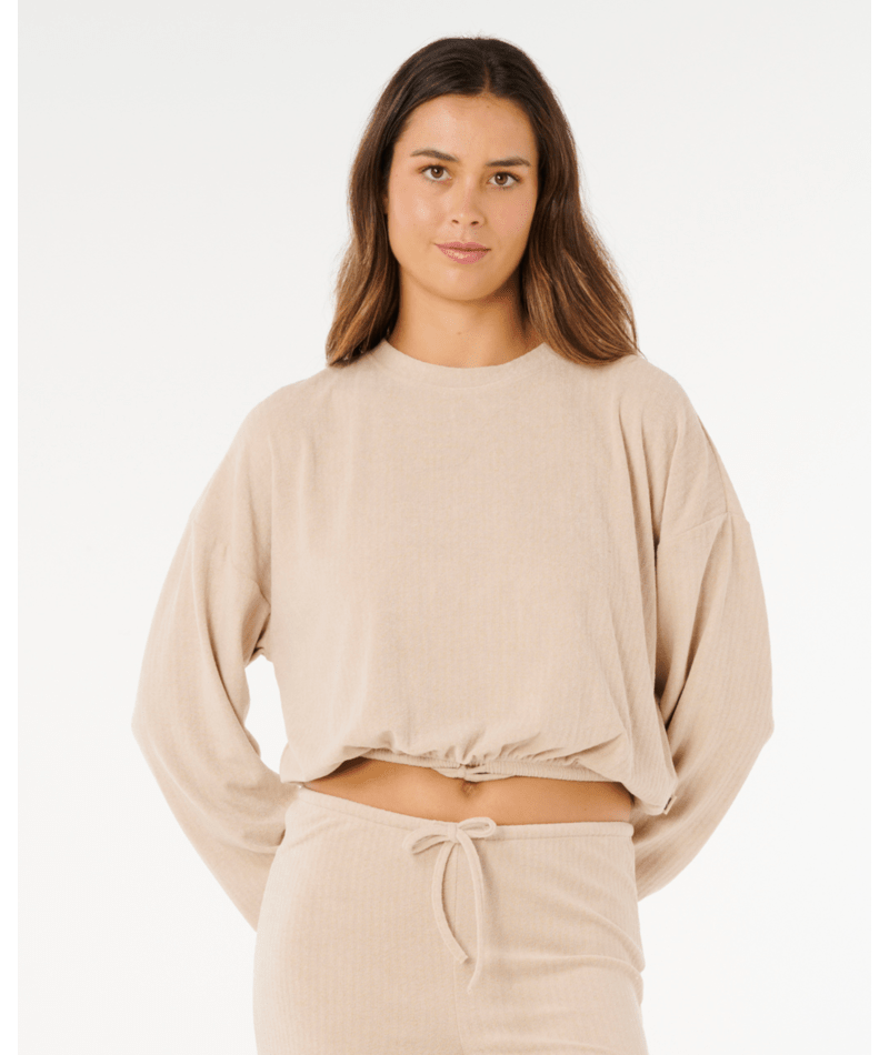Rip Curl Cosy Cord Crew in NATURAL