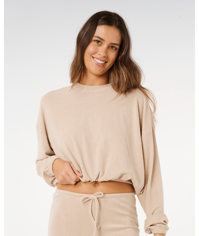 Rip Curl Cosy Cord Crew in NATURAL