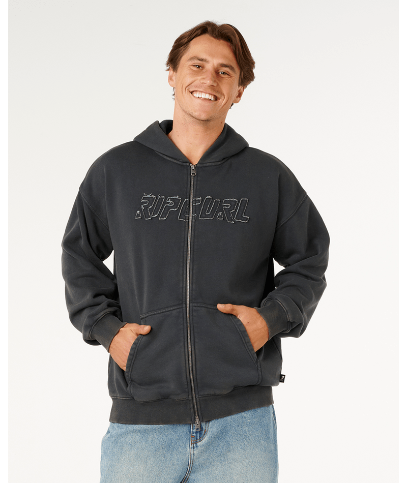 Rip Curl Liquid Trips Zip Thru Hood in WASHED BLACK