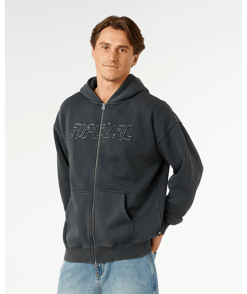 Rip Curl Liquid Trips Zip Thru Hood in WASHED BLACK