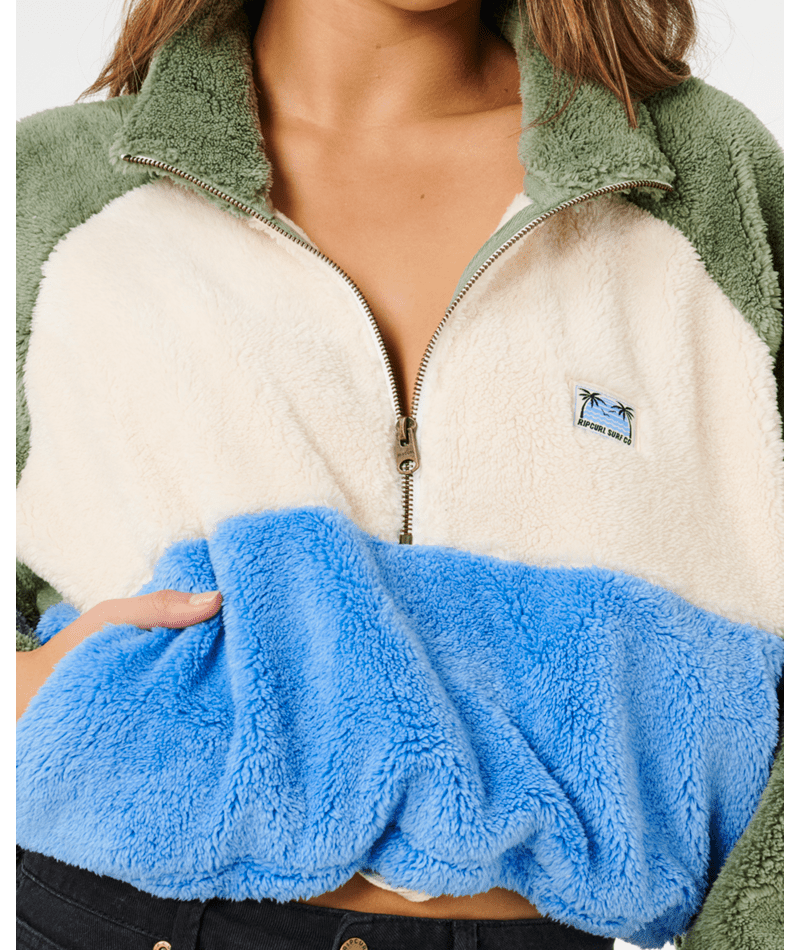 Rip Curl Hotel Malibu Polar Fleece in SAGE