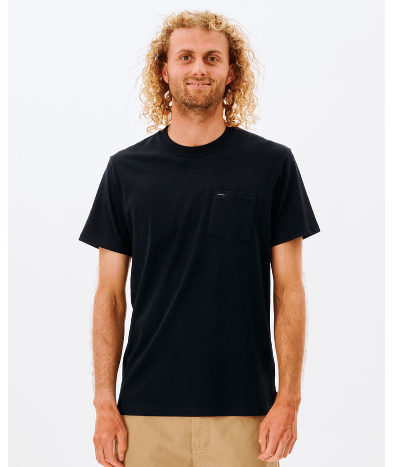 Rip Curl Plain Pocket Tee in BLACK