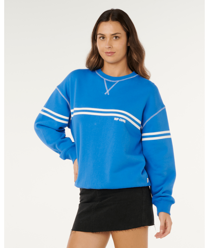 Rip Curl Surf Club Oversize Crew in BLUE