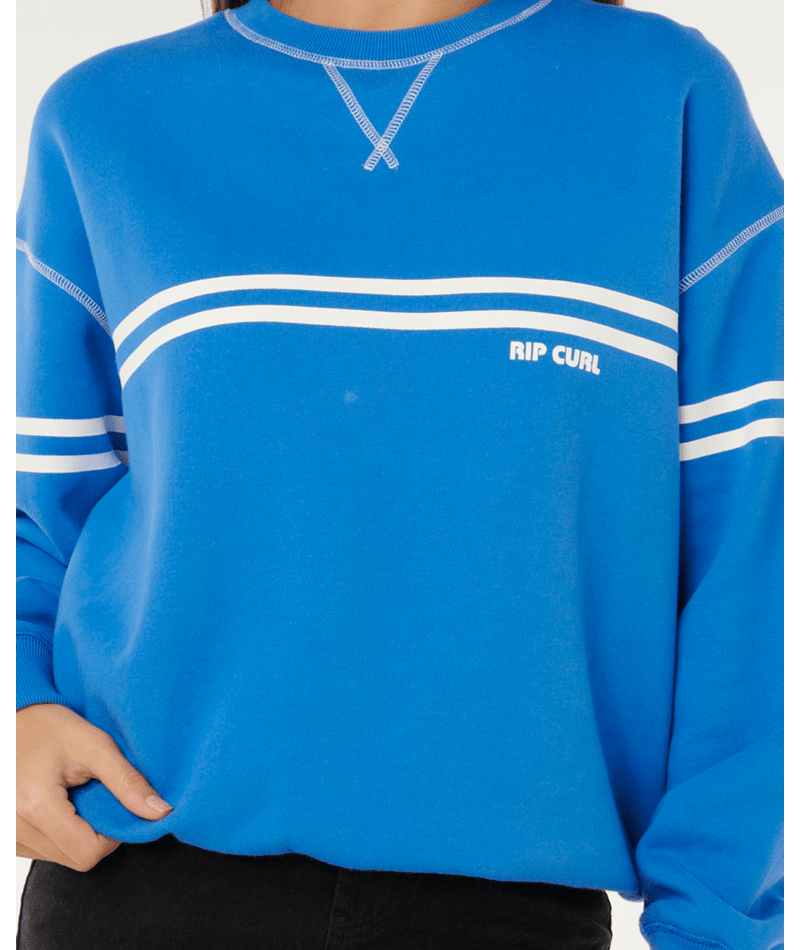 Rip Curl Surf Club Oversize Crew in BLUE