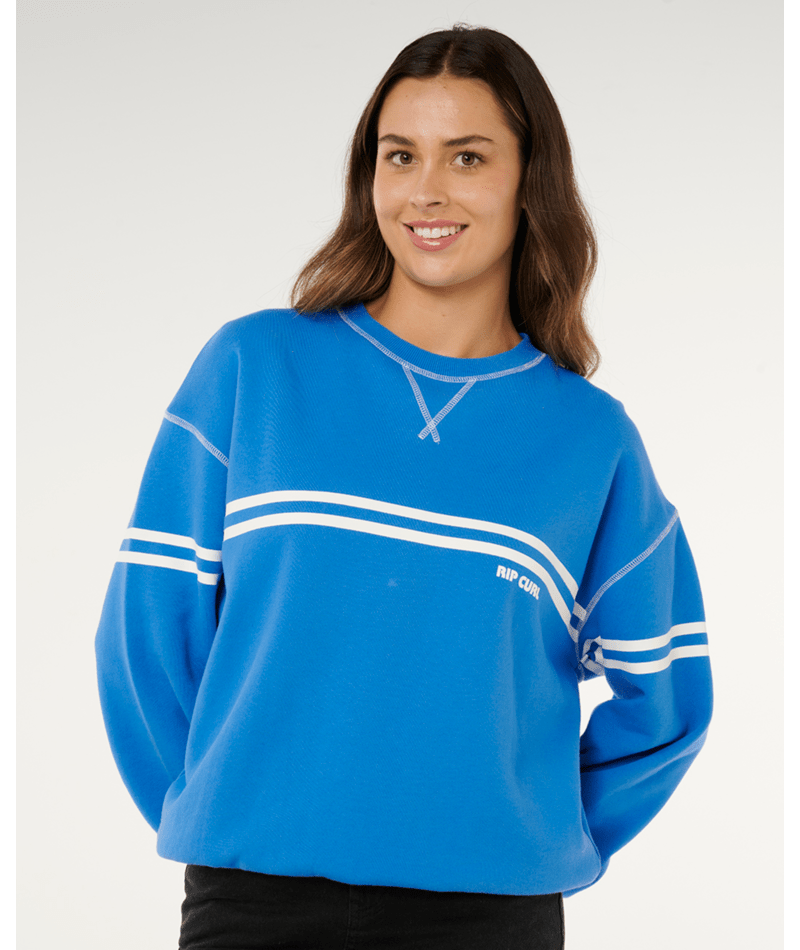 Rip Curl Surf Club Oversize Crew in BLUE