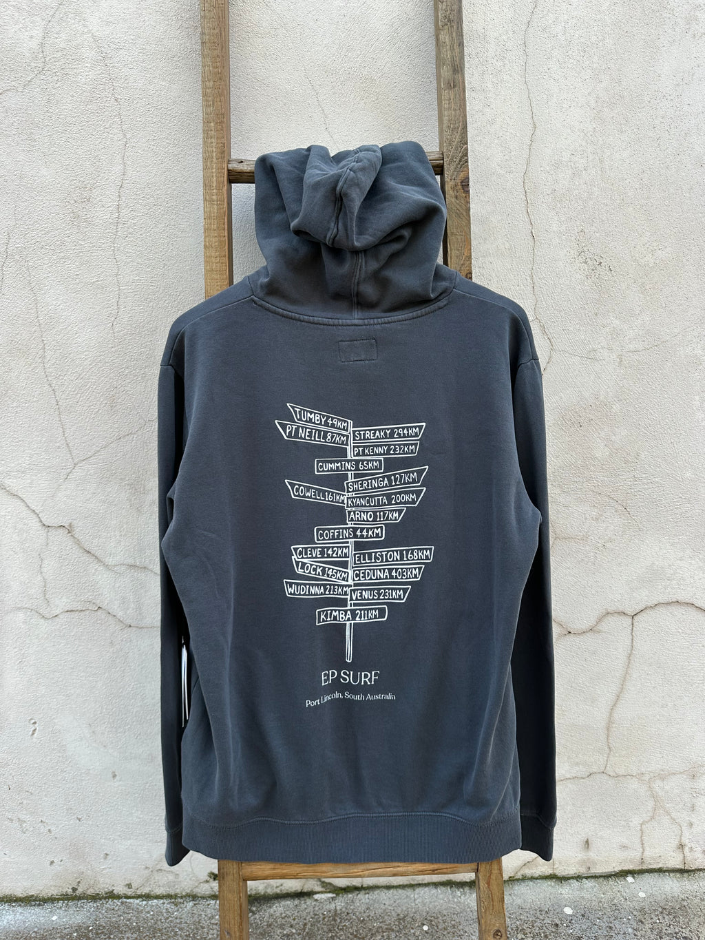 EP SURF Mens Signs Hoody Washed Black
