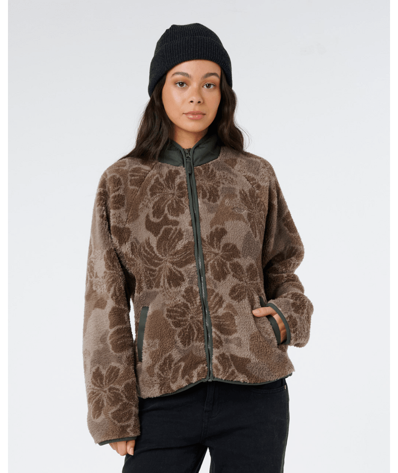 Rip Curl Half Moon Bay Polar Fleece in KHAKI