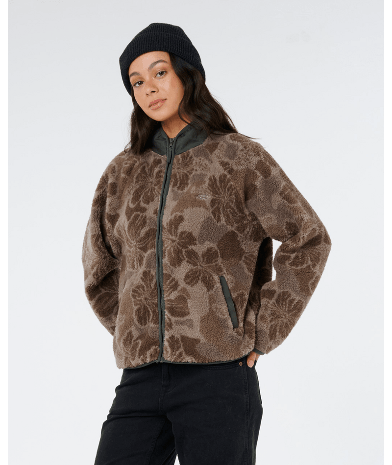 Rip Curl Half Moon Bay Polar Fleece in KHAKI