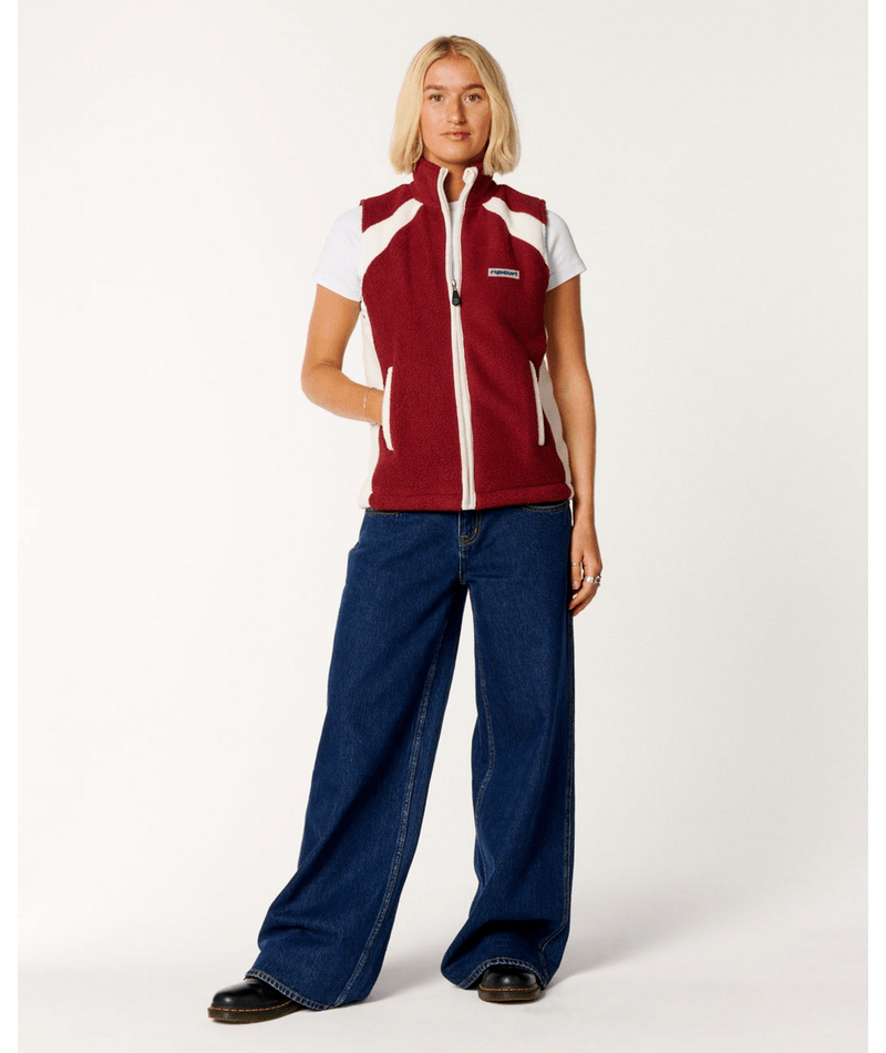 Rip Curl Nova Polar Vest in Dark Plum
