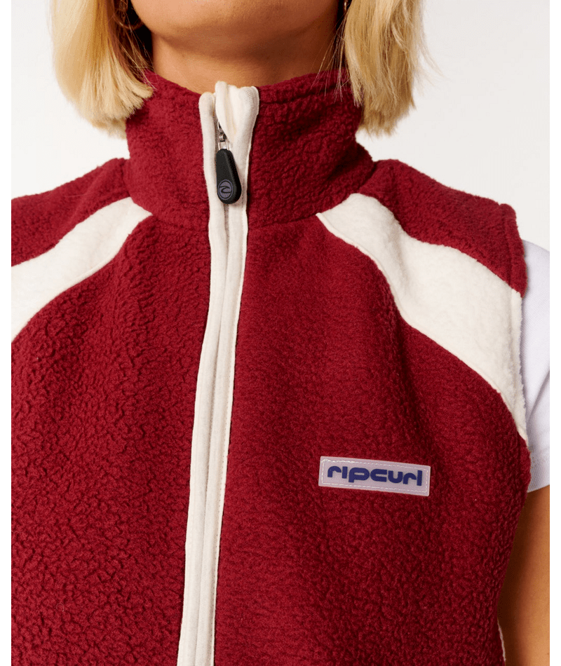 Rip Curl Nova Polar Vest in Dark Plum