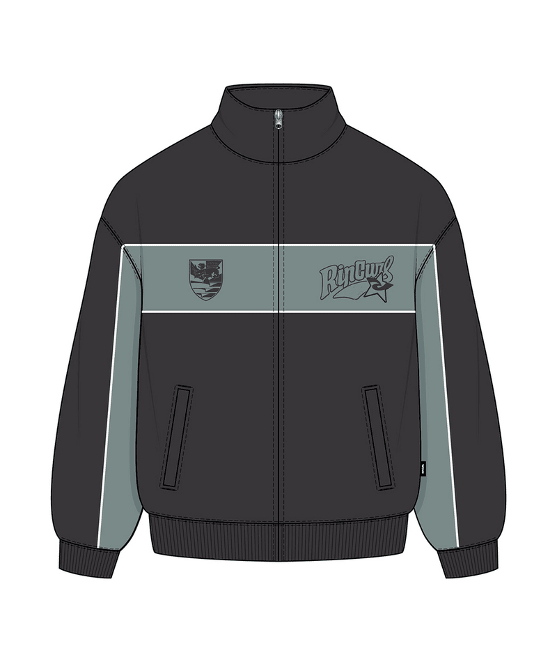 Rip Curl Archive Rota Panel Zip Thru in Washed Black