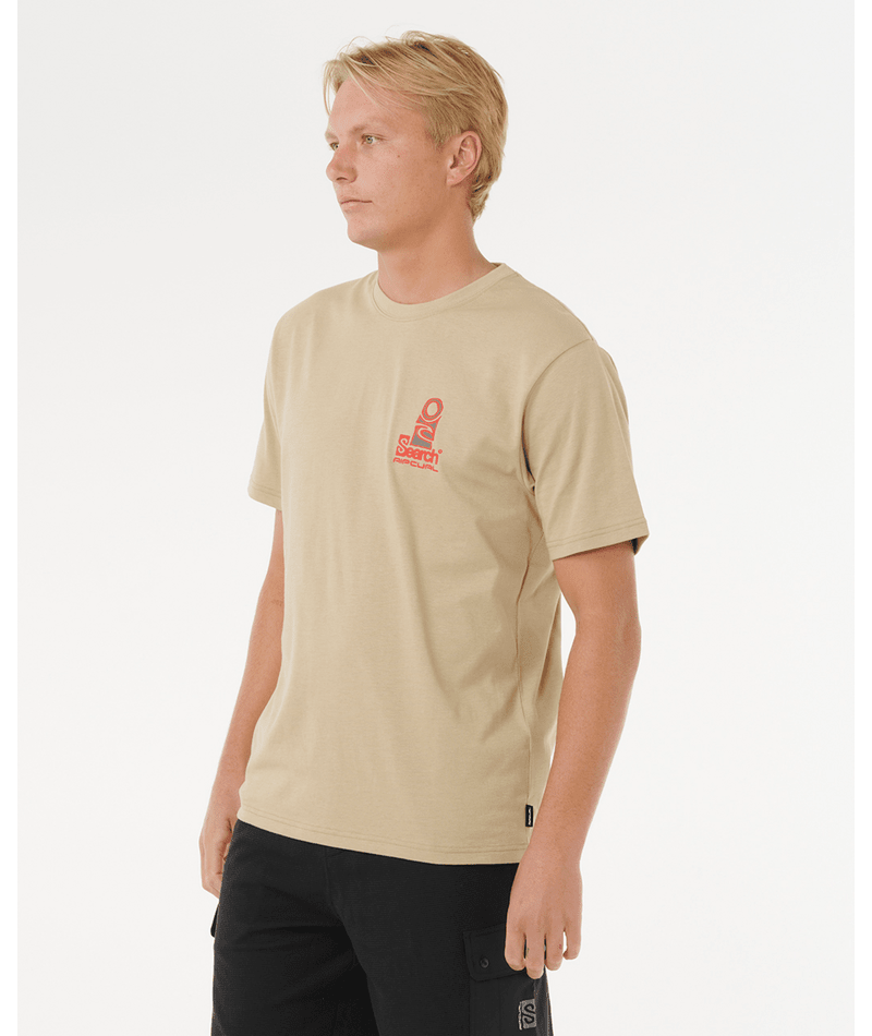 Rip Curl Vaporcool Search Stack Tee in KHAKI ROCK