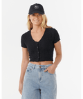 Rip Curl Sunset Luau Textured Tee in BLACK