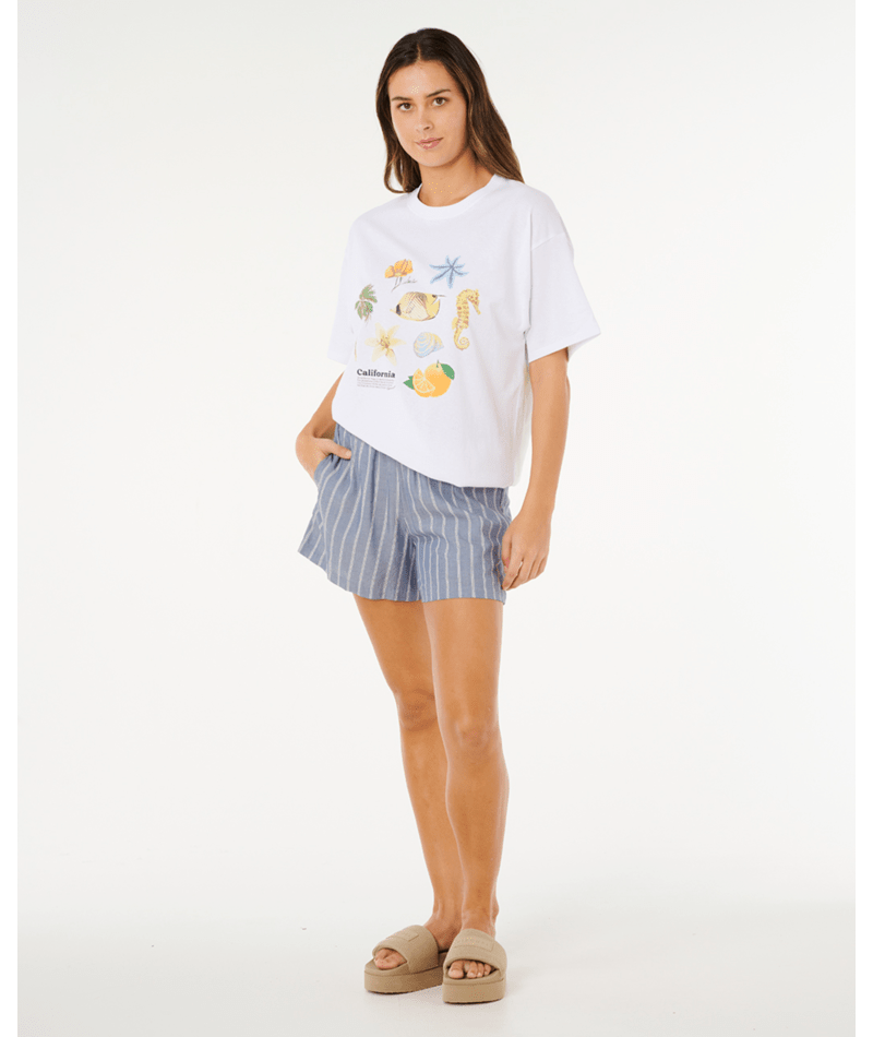 Rip Curl Poolside Heritage Tee in OPTICAL WHITE