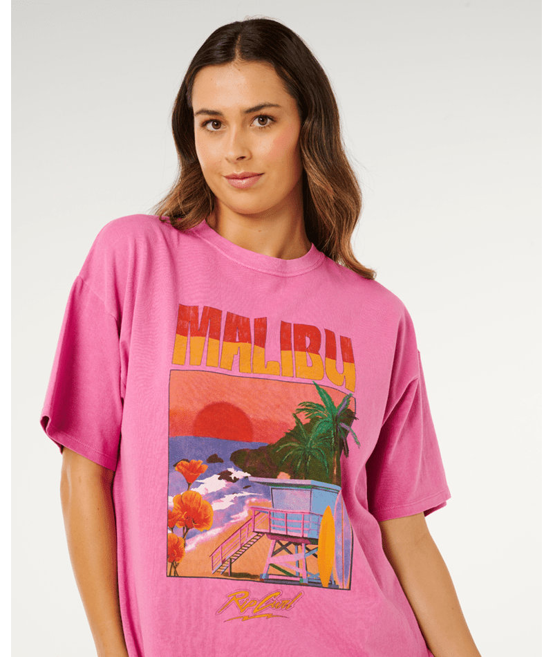 Rip Curl Hayley O Heritage Tee in SUPER PINK